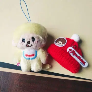 가챠 몽치치 따뜻한 미니 니트 키링 컬러풀 마스코트 니트 모자