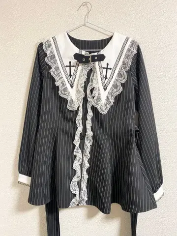 MARS 마즈 크로스 자수 셋업 토끼 미쿠 화이트 스트라이프