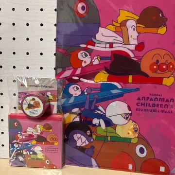 호빵맨 뮤지엄 센다이 한정판 마스킹 테이프 클리어 파일 메모장