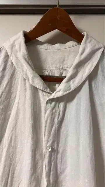 1920s 프랑스 앤티크 린넨 셔츠 그랑파 빈티지 원피스