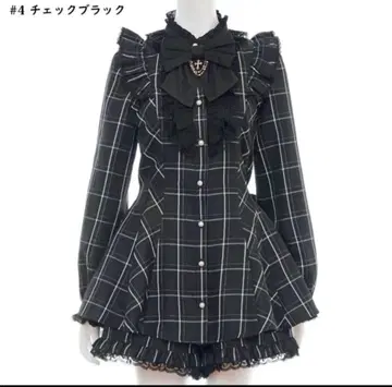 시크릿허니 액세서리 리본 레이스 프릴 셋업 블랙