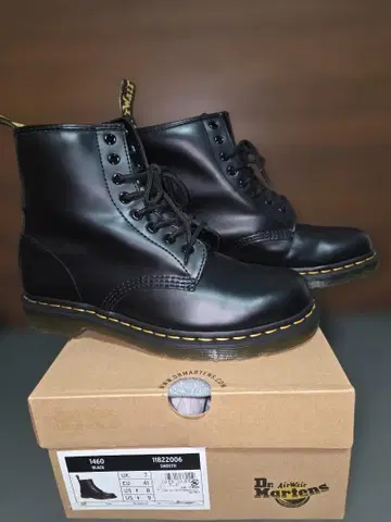 닥터마틴 Dr. Martens 1460 블랙 UK7 8홀