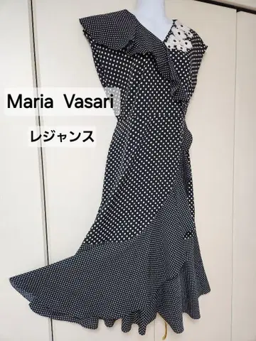 Maria Vasari 도트 무늬 반팔 원피스