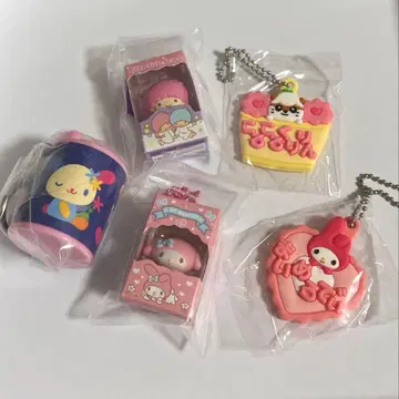 산리오 코인 실린더 초코 박스 이름표 홀더 우사하나 마이멜로디