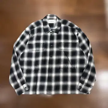 Black Weirdos 옴브레 섀도우 체크 셔츠