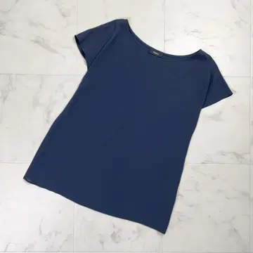 Theory 보트넥 컷 블라우스 프렌치 슬리브 네이비 사이즈 S