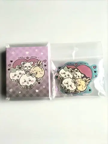 마법소녀 치이카와 나쁜 버전 2개 세트 아크릴 스탠드 접이식 메모지