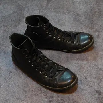 컨버스 올스타 슬림 가죽 하이컷 블랙 26.5cm