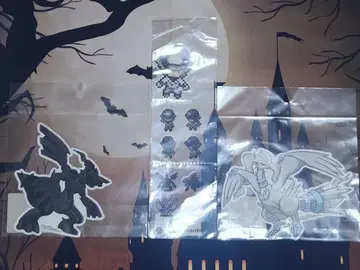 [레어] 포켓몬스터 BW 스티커 N(엔) 레시라무 제크로무