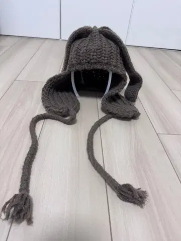 CA4LA 카시라 토끼 귀 니트 모자 늘어뜨린 귀 브라운 일본제