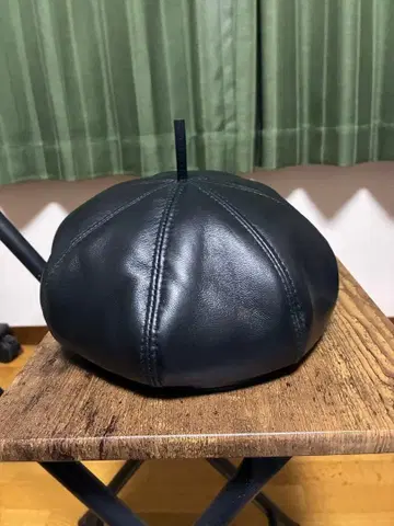 양가죽 베레모 블랙 XXL 천연 가죽