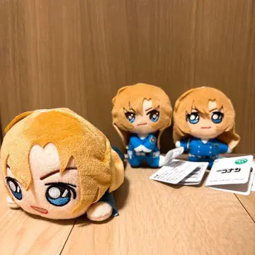 명탐정 코난 누워있는 봉제 인형 마스코트 삐요코토모 하기와라 치하야