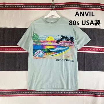 80s USA제 ANVIL Myrtle Beach 빈티지 T셔츠 사이키