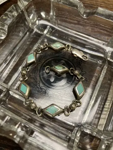 실버925 팔찌 mex 각인 있음 터콰이즈