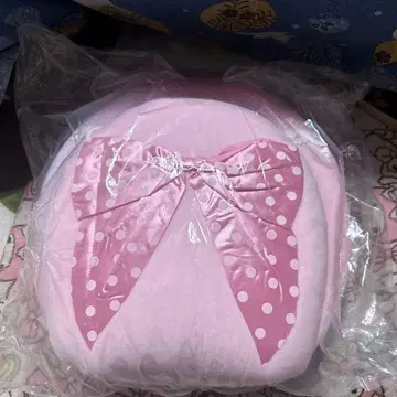 마이멜로디 리본 포함 핑크 좌식 의자