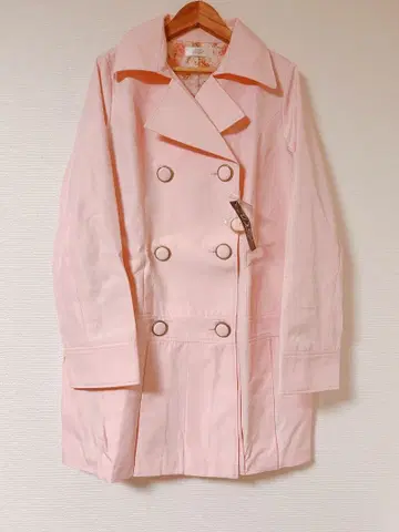 DearMyLove 핑크 트렌치코트 꽃무늬 L