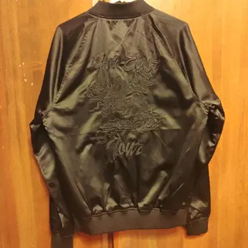 [ 새상품급 ] H&M 스카잔 블루종 MA-1 자수 용 블랙 사이즈 S