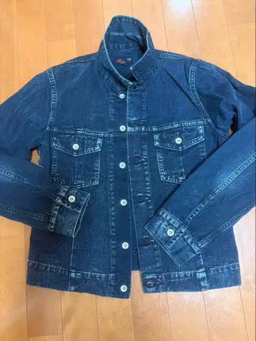 45R 데님 자켓 G 자켓 네이비 나염 인디고 염색 일본제