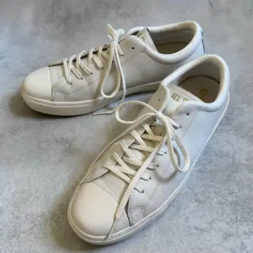 컨버스 가죽 올스타 쿠페 OX 레더 스니커즈 화이트 27.0