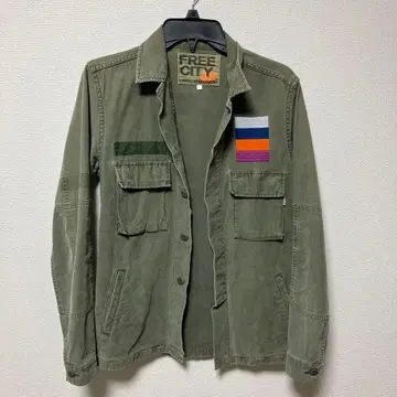 FREE CITY 밀리터리 자켓 올리브 그린