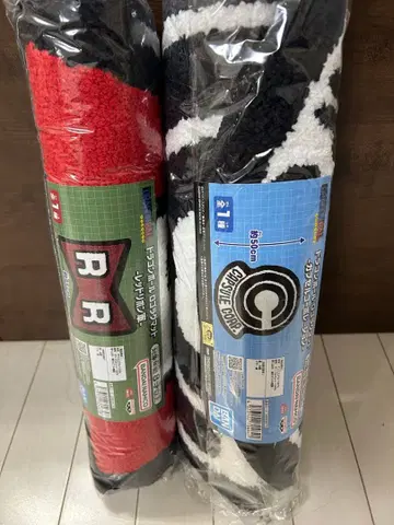드래곤볼 로고 러그 매트 레드 리본군 캡슐 코퍼레이션 세트