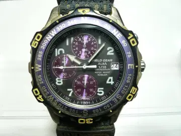 SEIKO ALBA 필드 기어 크로노그래프 퍼플 남성용 시계