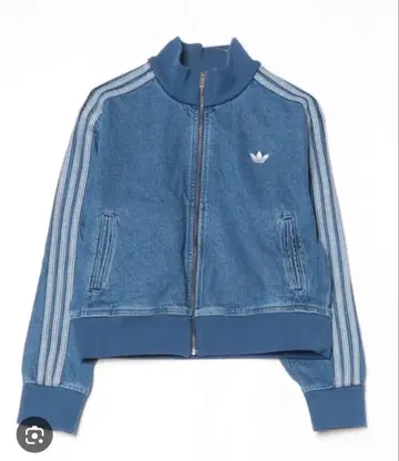 adidas 데님 블루 집업 자켓