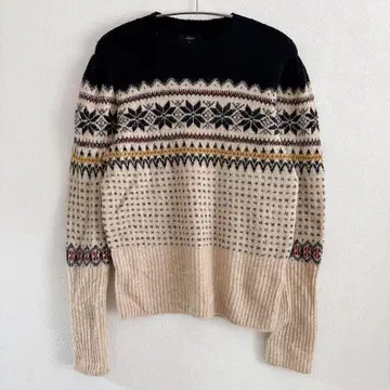 제이크루 페어아일 패턴 퍼프 슬리브 니트 스웨터 [ S ] 여성용