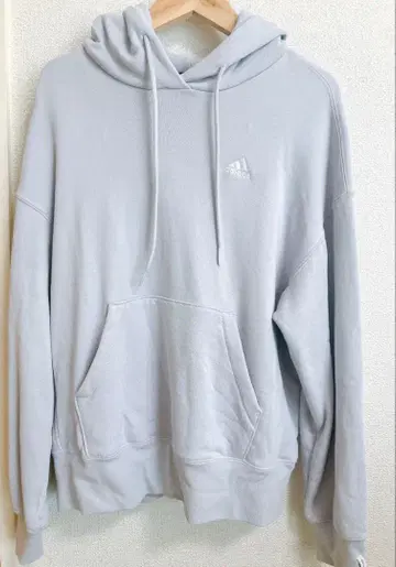 adidas 후드 부착 후드티 라이트 그레이