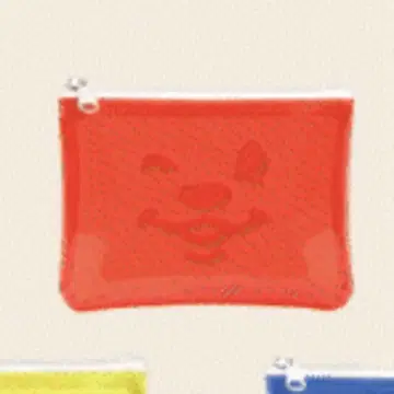 미세스 메멜 형광 클리어 파우치 스피도 JAM'S 복권 빨간색