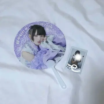 큐루링 해봐 2024 타마야네 생일 친필 사인 폴라로이드 부채