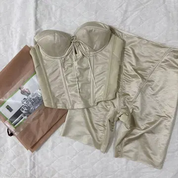 브라이덜 이너 백리스 뷔스티에 거들 샴페인 베이지 C70