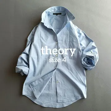 [ 새상품급 ] Theory 띠어리 스트레치 코튼 셔츠 블루 4 L 상당