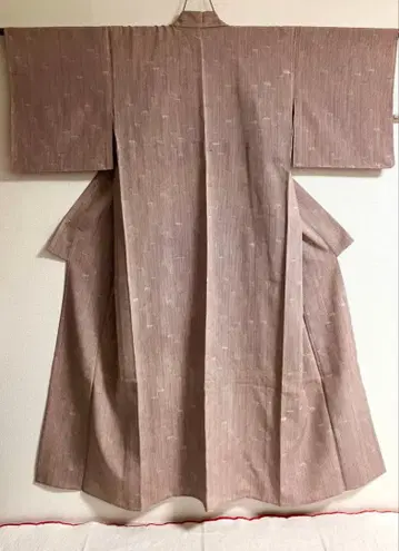 미사용 단의 기모노 여성용 순수 실크 미싱 달린