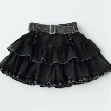 Hauls 케미컬 데님 미니 스커트 데님 스커트 서브컬처 계열 지뢰계