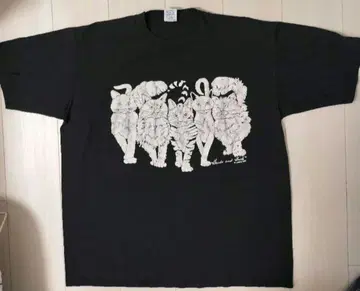 90s Linda Lori 고양이 고양이 티셔츠 블랙 아노짱 아이묭 1