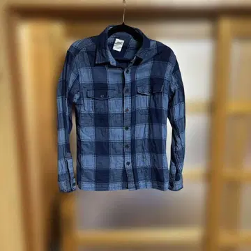 RHC 네이비 계열 체크 플란넬 셔츠