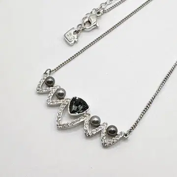 새상품급 스와로브스키 목걸이 하트 컬러 스톤 모조 진주