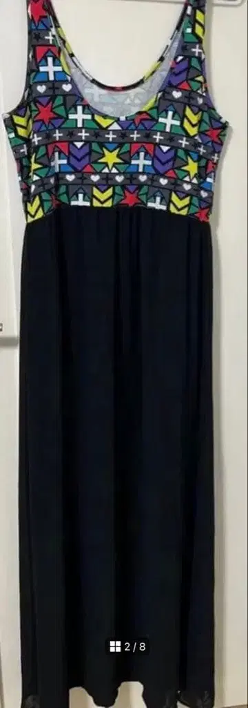 H&M 컬러풀 패턴 롱 드레스 사이즈 42