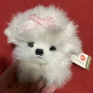 봉제 인형 강아지 말티즈 리얼 늘어뜨린 엎드린 동심 복슬복슬 레트로
