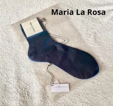 새상품*Maria La Rosa*양말*삭스*블루*메탈릭*실크