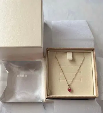 쥬얼리 츠츠미 k10pg 하트 루비 목걸이 핑크 골드