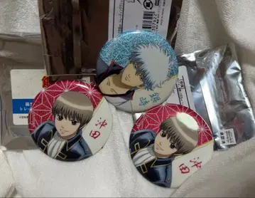 은혼 토부 동물공원 사카타 긴토키 오키타 캔뱃지 세트