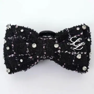 Lumignon Pink tweed ribbon hair clip