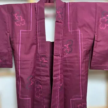 꽃무늬 코몬 와인 기모노, 단위, 새상품, 새상품급, 울, 신장 있음