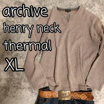 archive henley neck layered thermal 롱티