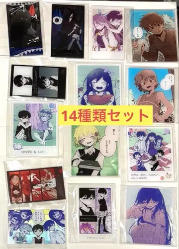 OMORI 복권 E상 아크릴 카드 14종 세트