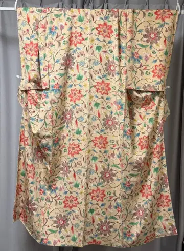 [ 미사용 새상품 ] 기모노 꽃+덩굴 패턴의 코몬 순수 실크