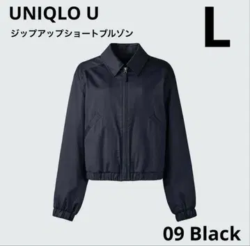 유니클로 유 숏 블루종 블랙 L