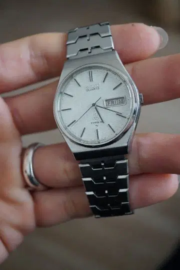 SEIKO 7123-8090 세이코 쿼츠 손목시계 실버
